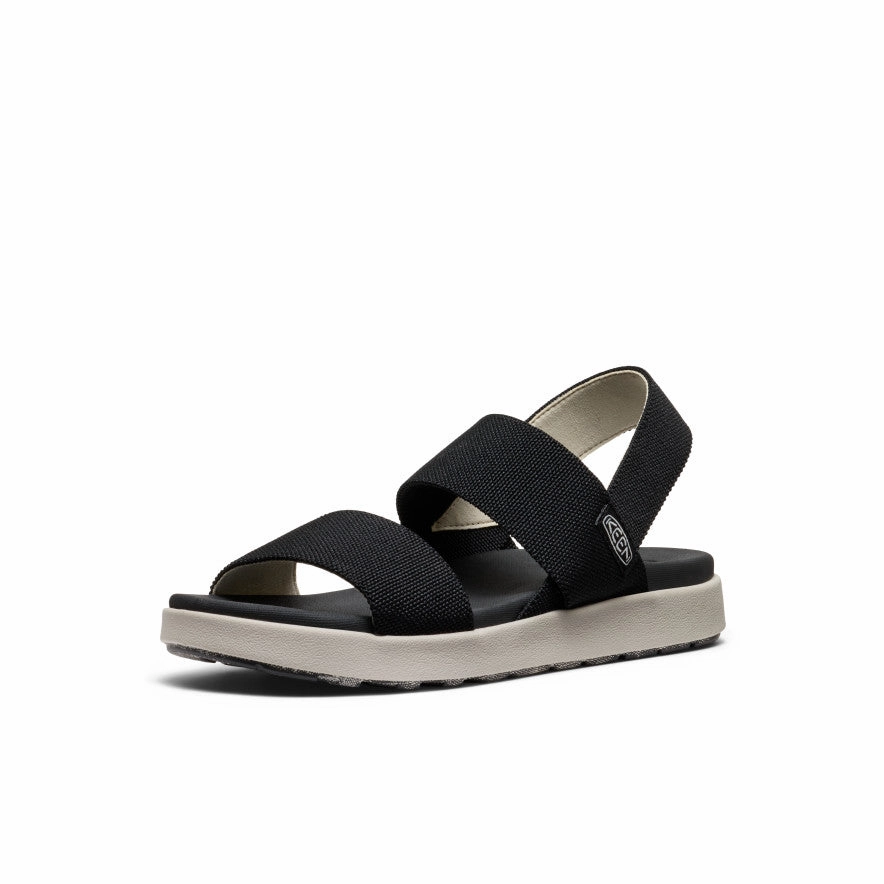 Non Toxic Footbed Material Women's Elle Backstrap Sandal Wide  |  Black