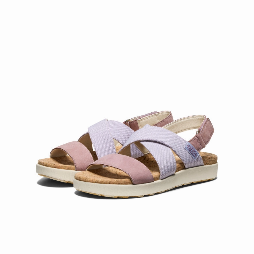 Cutout Rugged Traction Women's Elle Criss Cross Sandal  |  Thistle/Toadstool