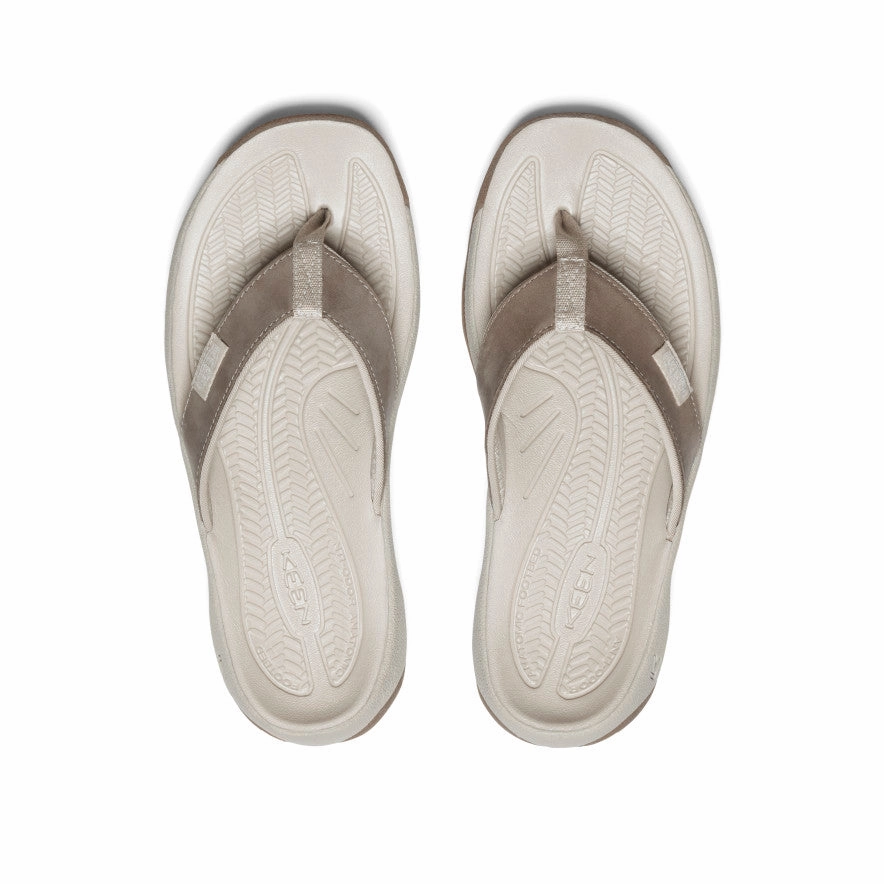 Women's Kona Leather Flip-Flop  |  Brindle/Silver Birch Aeration Channel System