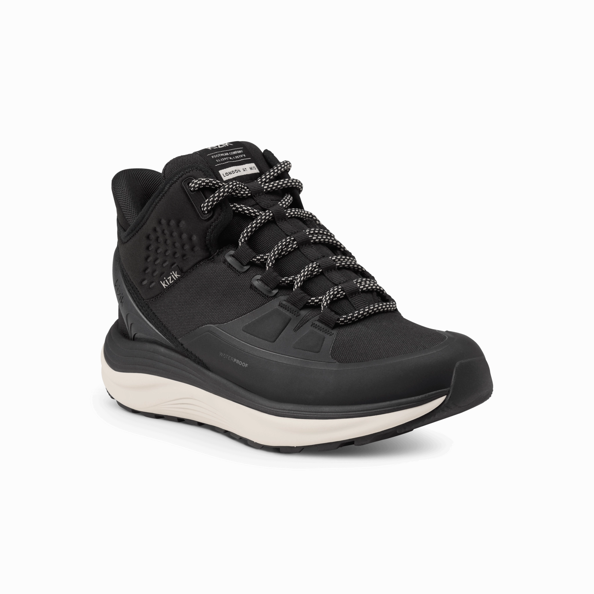 Foam Lining Trail Running Balance Fit Women's London AT Mid Waterproof - Black/Whitecap Gray
