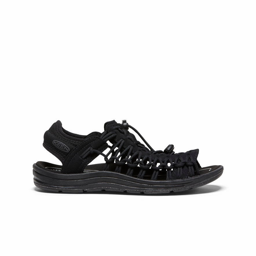 Ankle Soft Women's UNEEK II Open-Toe Sneaker  |  Black/Black