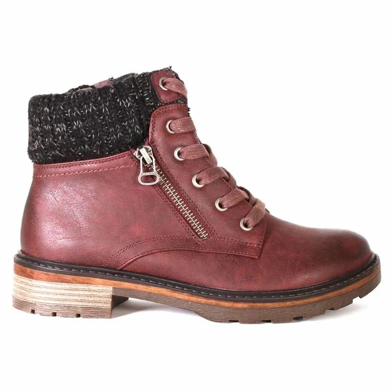Mountain use Mud Resistant Stylish Explorer Women's Wanderlust Amy Waterproof Boot - Burgandy