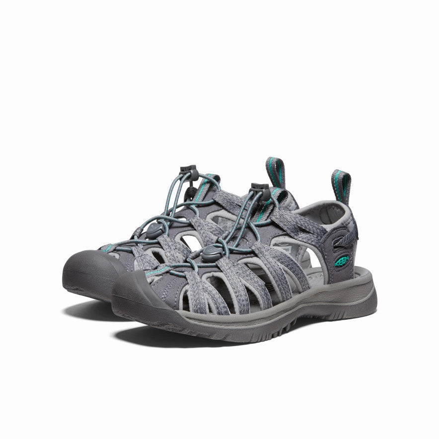 Women's Whisper  |  Medium Grey/Peacock Green No Bind Pressure Relief Zones
