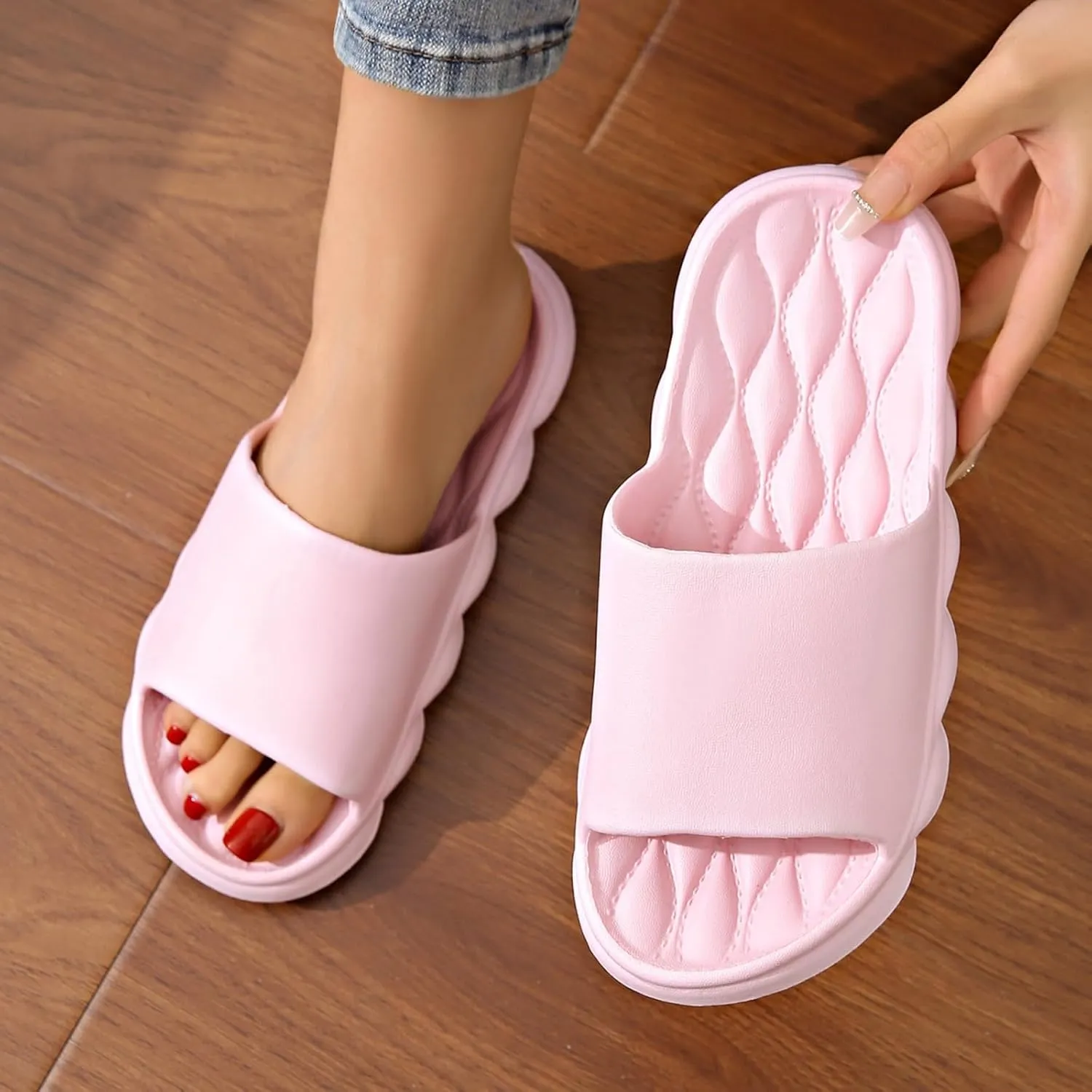 Womens Bathroom Shower Slippers Couples Casual Fashion Non Slip EVA Home Indoor Outdoor Wear Slippers