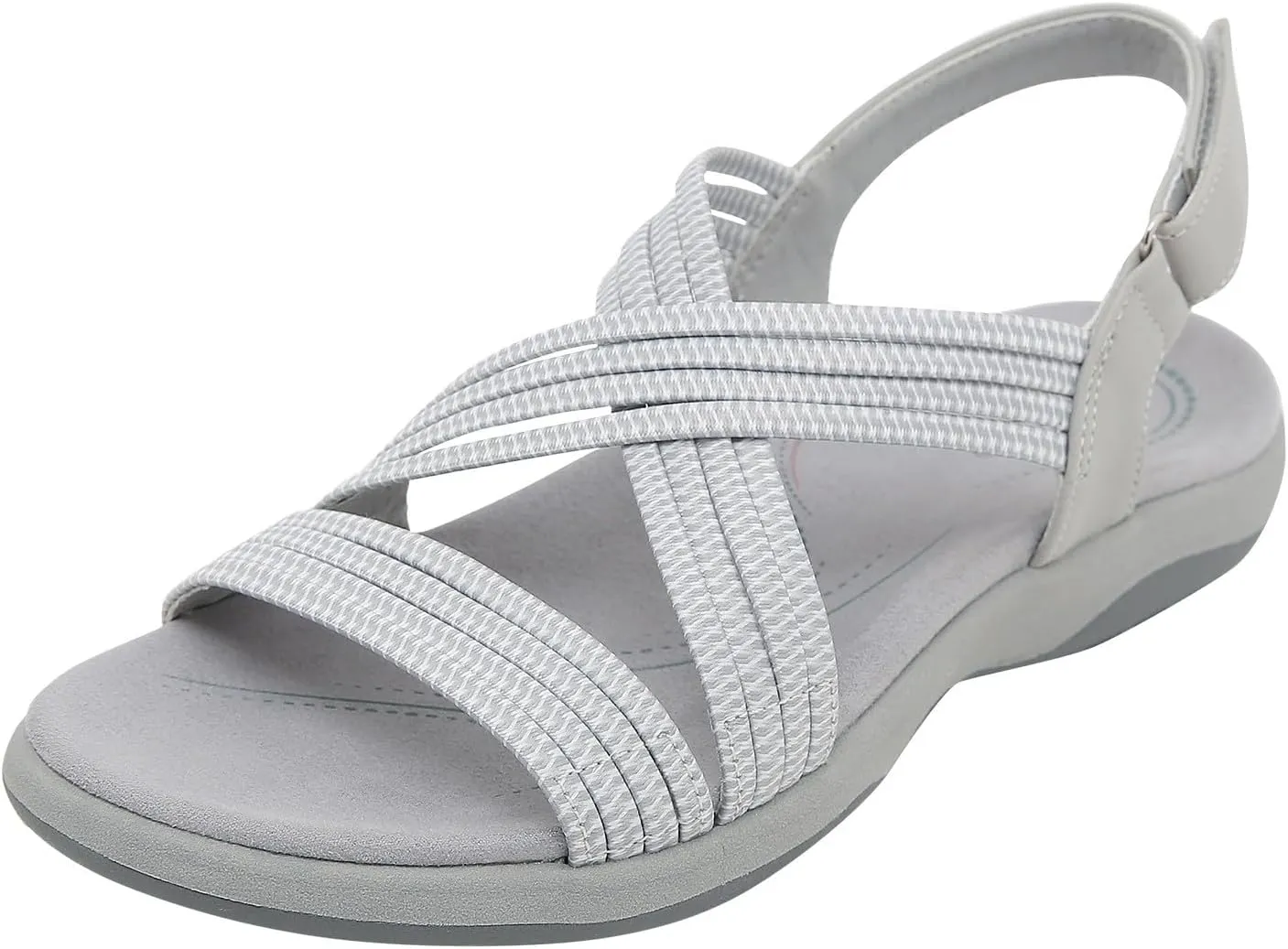 Women's Comfortable Flat Sandals Open Toe Walking Shoes for Summer Casual Adjustable Sports Flat Sandals