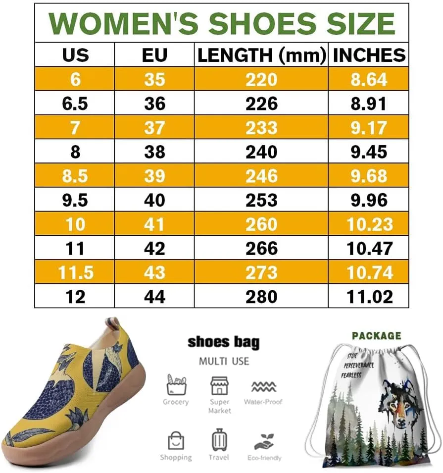 Women's Fruit Series Artistic Sports Shoes Casual Loafers Lightweight and Comfortable Travel Shoes