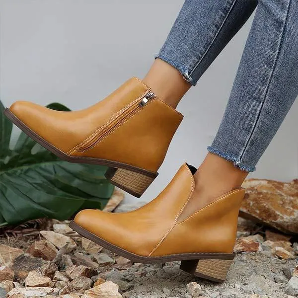 Women's Low-Heel Chunky Chelsea Ankle Boots 86320994C