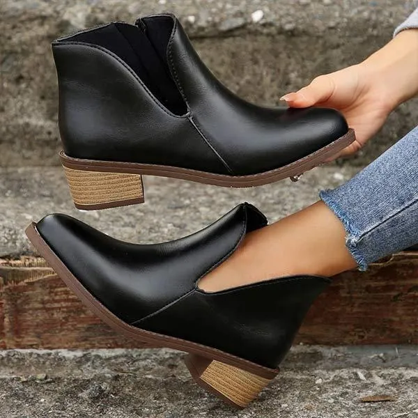 Women's Low-Heel Chunky Chelsea Ankle Boots 86320994C