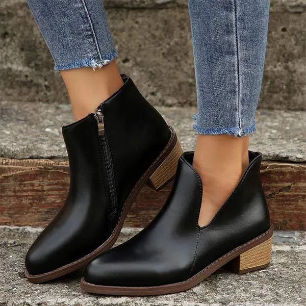 Women's Low-Heel Chunky Chelsea Ankle Boots 86320994C