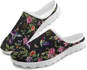 Womens Mules & Clogs Garden Shoes Backless Sneakers - Non-Slip Summer Mesh Slippers Non-Slip Outdoor Walking Shoes