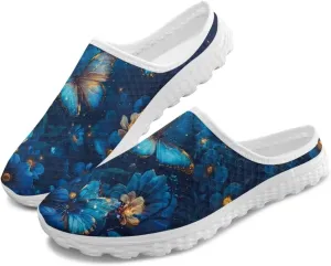 Womens Mules & Clogs Garden Shoes Backless Sneakers - Non-Slip Summer Mesh Slippers Non-Slip Outdoor Walking Shoes