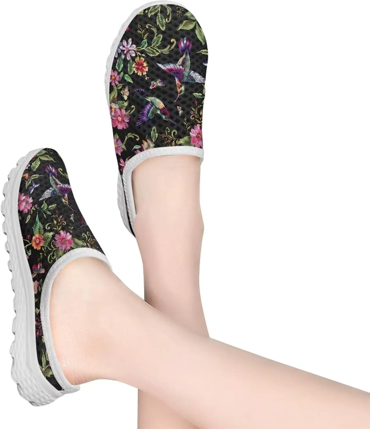 Womens Mules & Clogs Garden Shoes Backless Sneakers - Non-Slip Summer Mesh Slippers Non-Slip Outdoor Walking Shoes