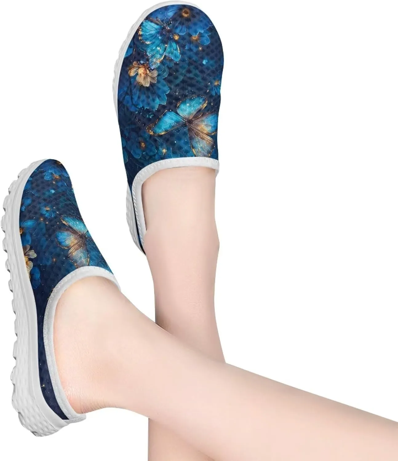 Womens Mules & Clogs Garden Shoes Backless Sneakers - Non-Slip Summer Mesh Slippers Non-Slip Outdoor Walking Shoes