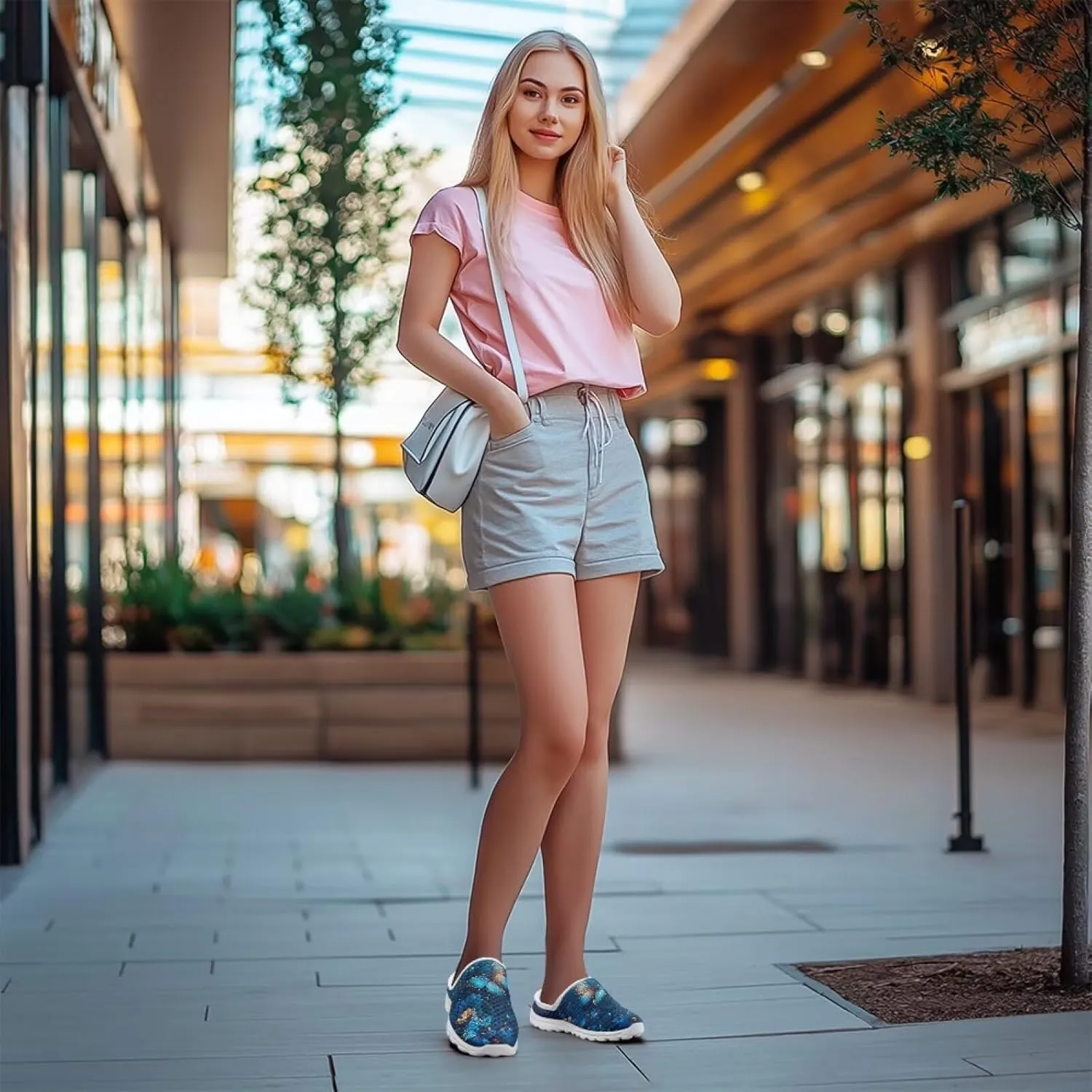 Womens Mules & Clogs Garden Shoes Backless Sneakers - Non-Slip Summer Mesh Slippers Non-Slip Outdoor Walking Shoes