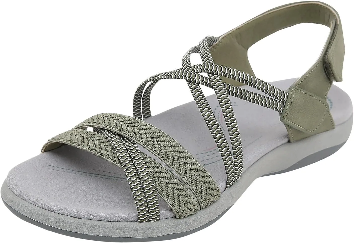 Womens Open Toe Platform Sandals Adjustable Sports Flat Sandals Casual Summer Women's Sandals Comfortable