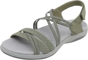 Womens Open Toe Platform Sandals Adjustable Sports Flat Sandals Casual Summer Women's Sandals Comfortable