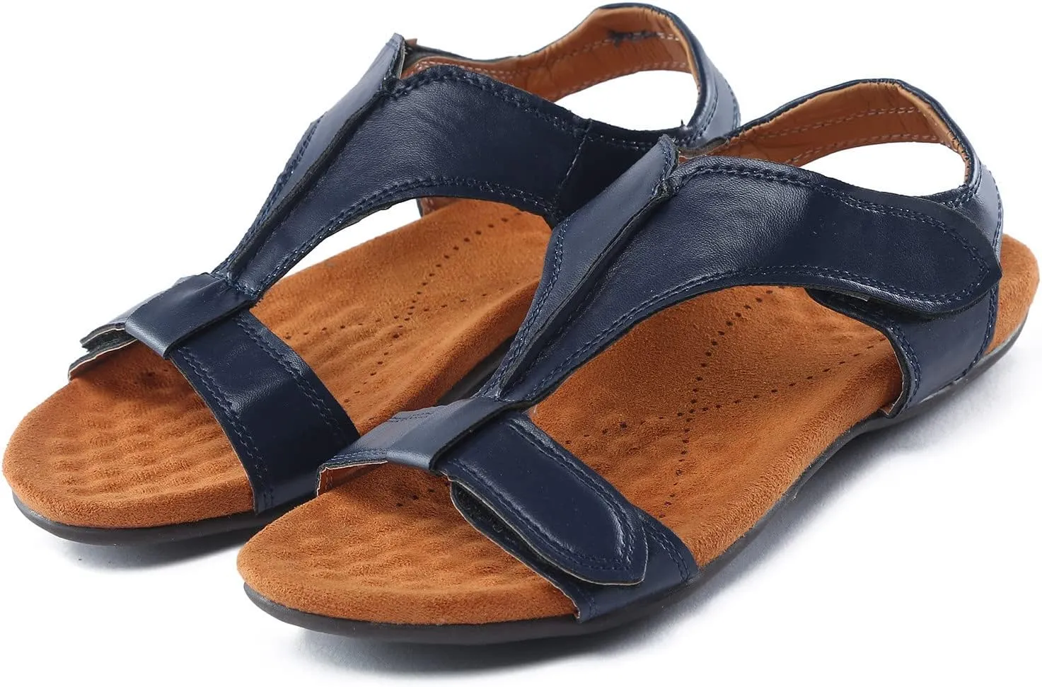 Women's Open Toe Sandals Adjustable Straps Comfortable Walking Sandals with Arch Support for Woman
