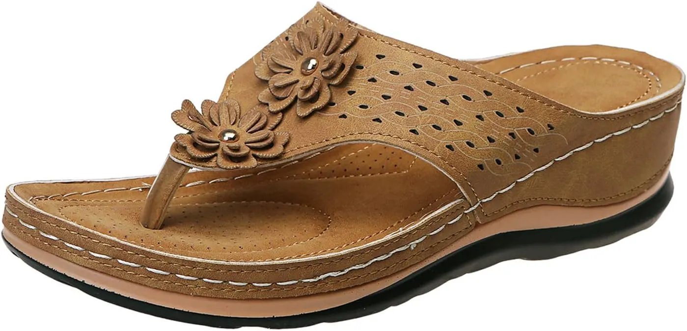 Womens Orthopedic Flip Flops Orthotic Womens Wedges Sandals Orthopedic Womens Summer Slippers with Arch Support Orthotic Extra Wide Sandals for Women Orthopedic Sexy Summer Sandals for Women 2025