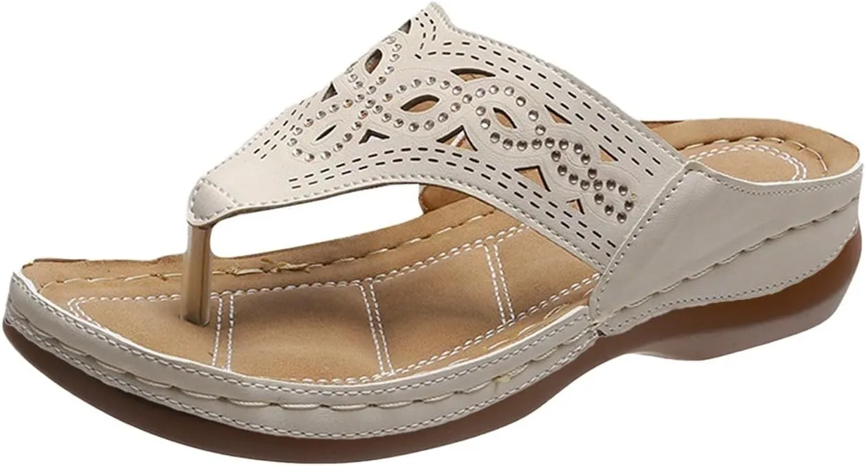 Womens Orthopedic Sandals with Arch Support Walking Shoes Comfortable Plantar Fasciitis Relief Adjustable Straps Lightweight Summer Beach Casual Outdoor Slides
