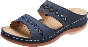 Womens Orthotic Flip Flops with Arch Support Orthotic Women Slip On Sandals Open Toe Sandals Orthotic Flip Flops with Arch Support for Women Wide Womens Wide Width Adjustable Sandals with Back Strap
