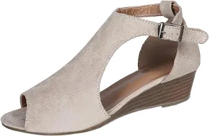 Womens Sandals Cutout Peep Toe Stacked Heeled Sandals Open Toe Heel Sandal Side Strap Chunky Heel Sandal Ankle Strap Buckle Booties 2025