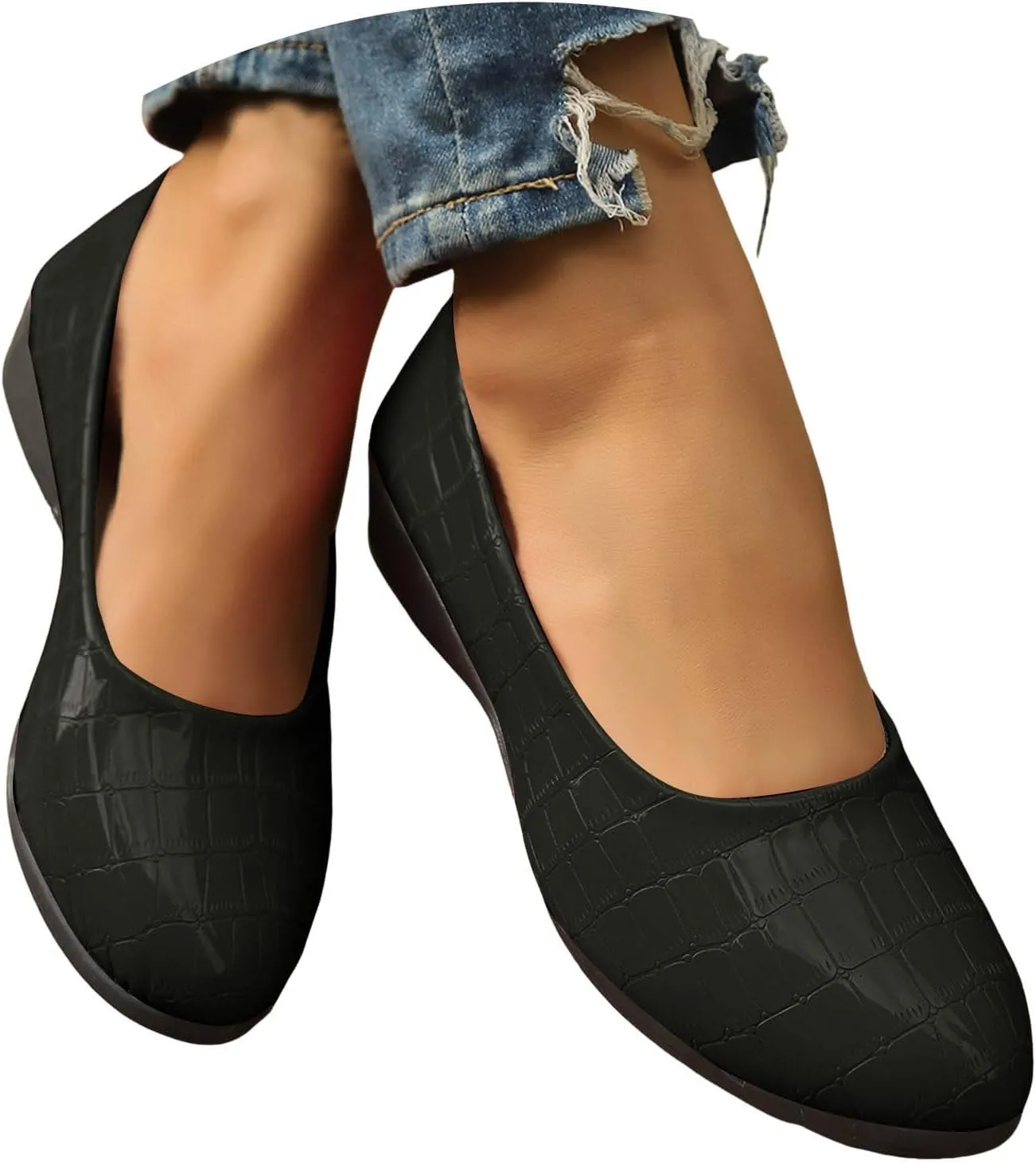 Womens Sandals Pointed Toe Closed Toe Suede Wedge Heels Thick Sole Adjustable Buckle Wedge Platform Sandals Slides