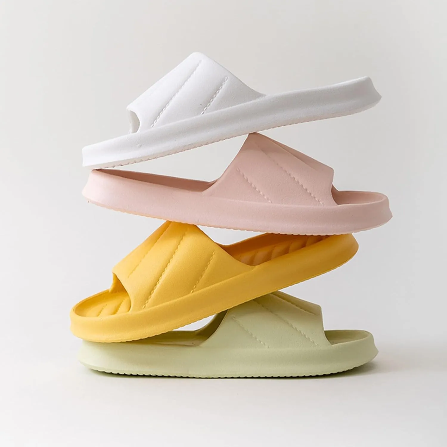 Women's Slides Non Slip Quick Drying Shower Slides Shower Sandals Women Lightweight Shower Shoes Non Slip