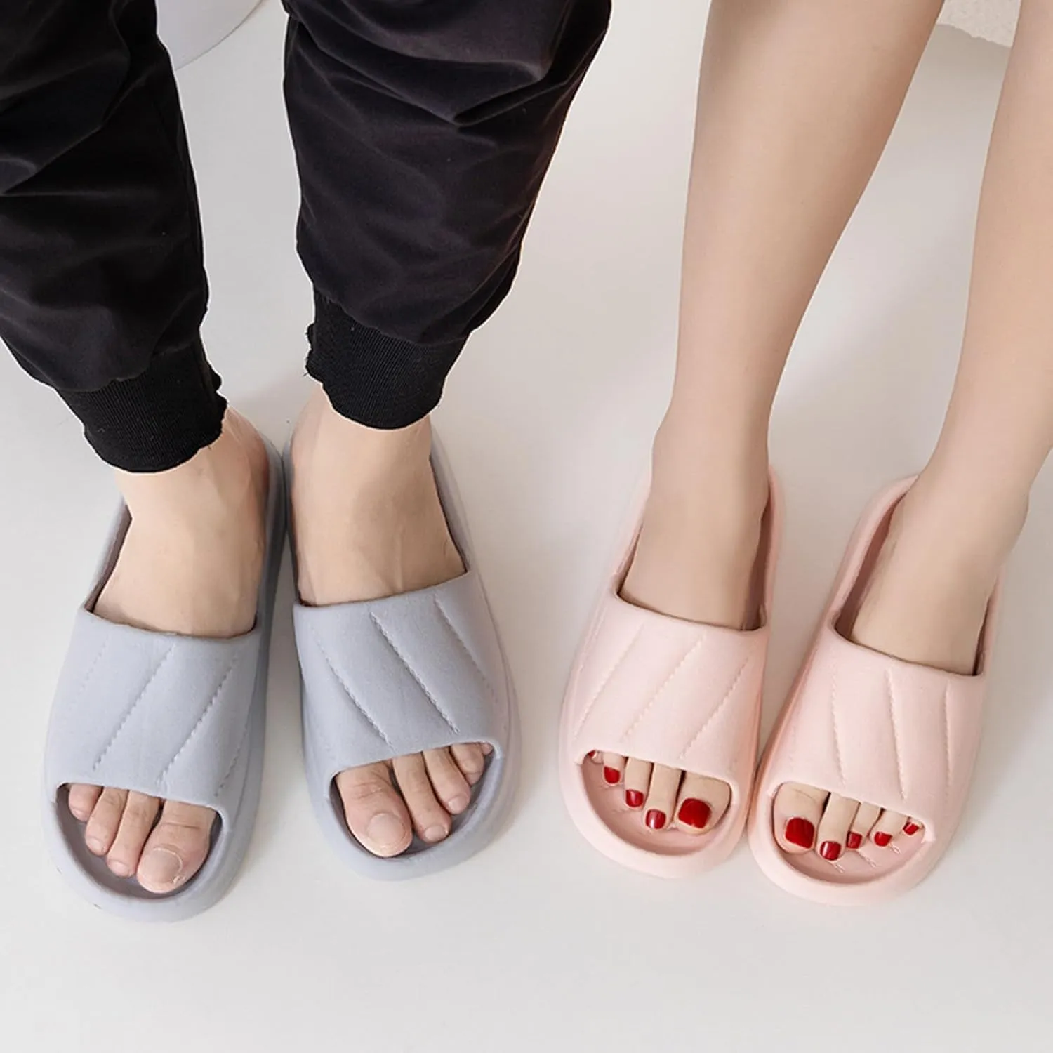 Women's Slides Non Slip Quick Drying Shower Slides Shower Sandals Women Lightweight Shower Shoes Non Slip