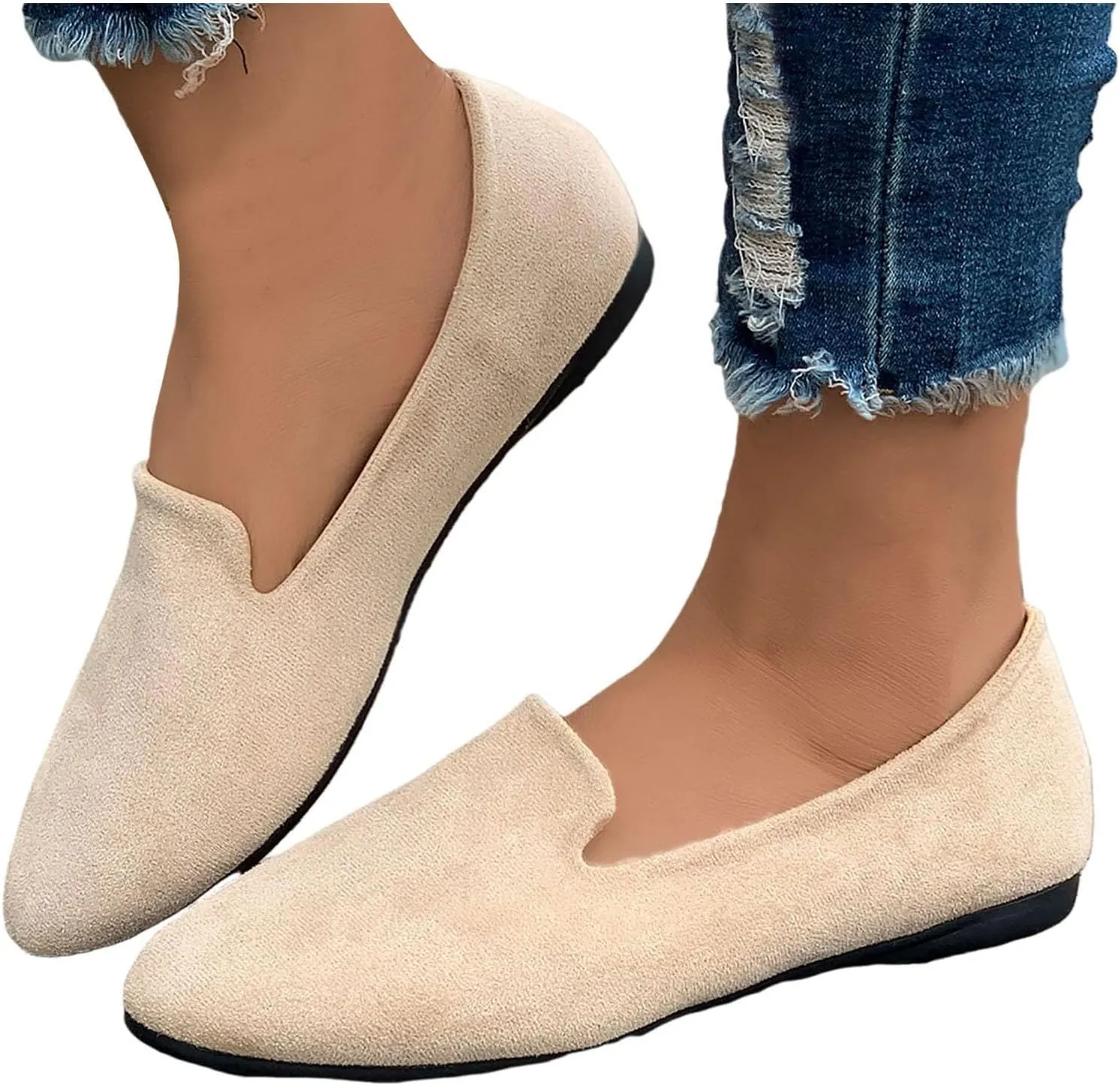 Women's Slip On Ballet Flat Shoes Comfortable Round Toe Dressy Shoe Slip On Business Casual Shoes Driving Flats