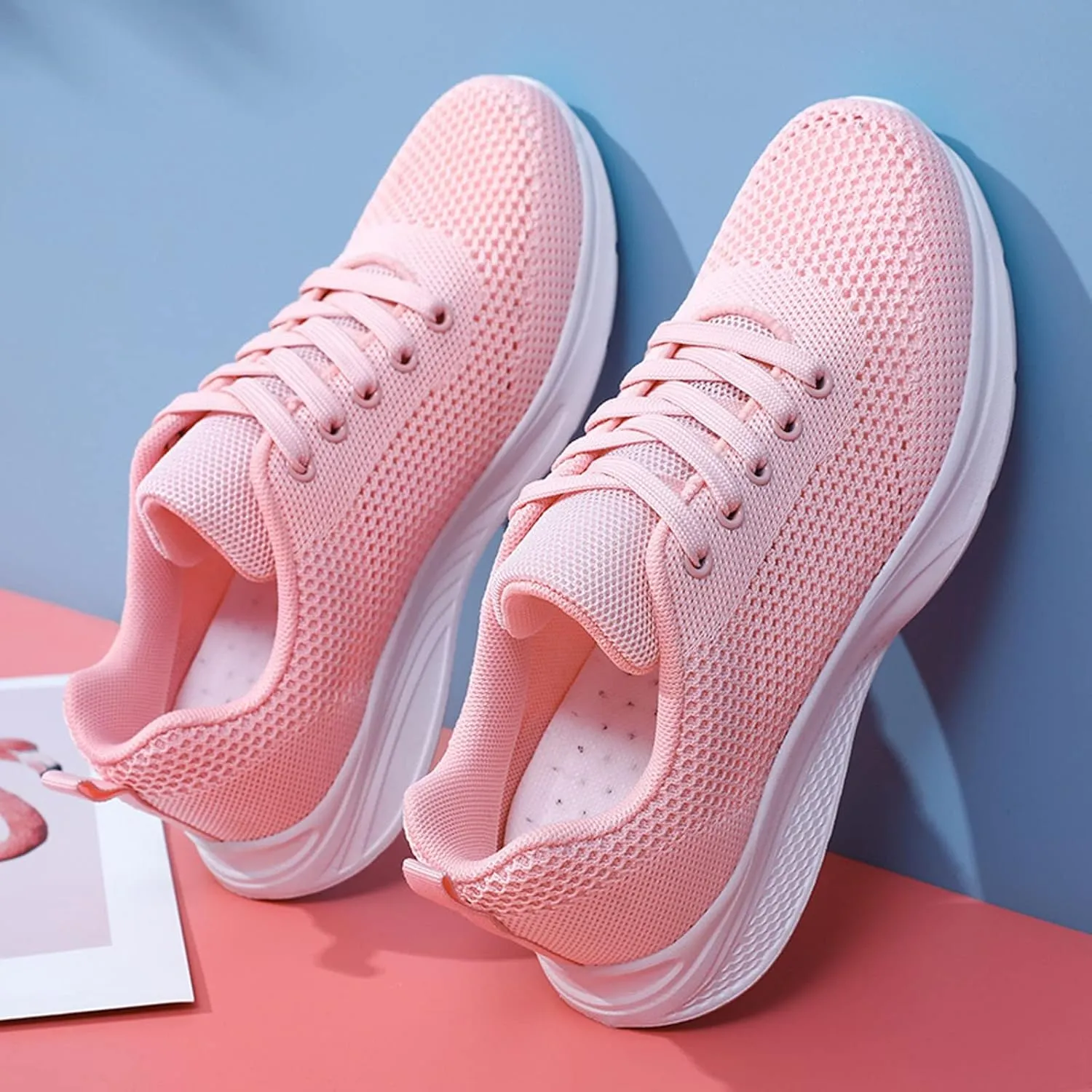 Womens Sneakers Slip On Walking Shoes Lightweight Workout Shoes Non Slip Running Shoes Mesh Breathable Sport Trainer
