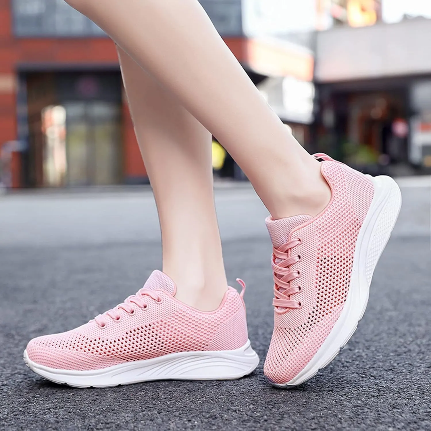Womens Sneakers Slip On Walking Shoes Lightweight Workout Shoes Non Slip Running Shoes Mesh Breathable Sport Trainer