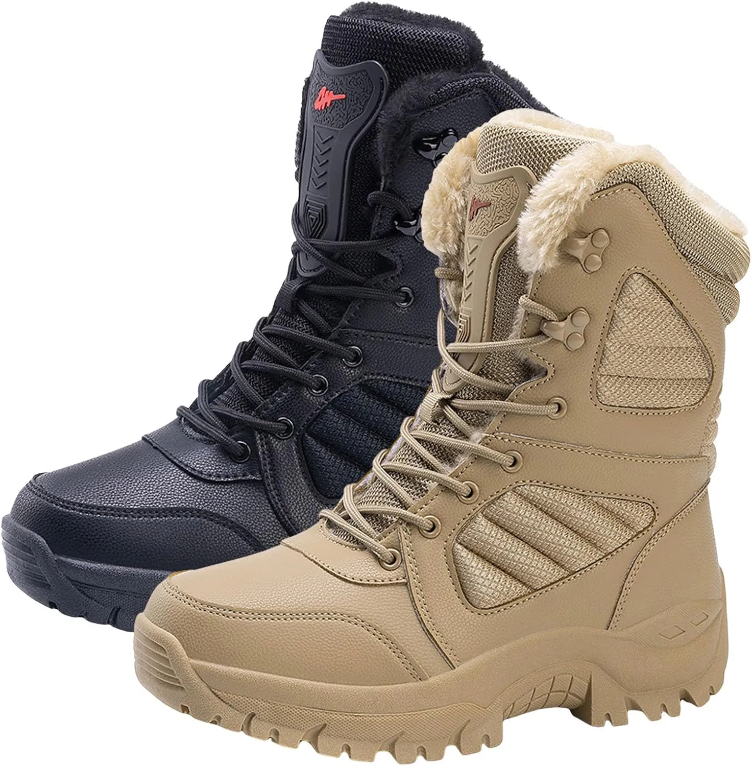 Women's Snow Boots Waterproof Insulated Fur Lined Booties Lightweight Winter Hiking Shoes Lightweight Thermal Warm Thickening