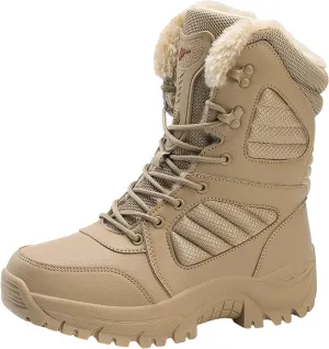 Women's Snow Boots Waterproof Insulated Fur Lined Booties Lightweight Winter Hiking Shoes Warm Hiking No-Slip Thickening