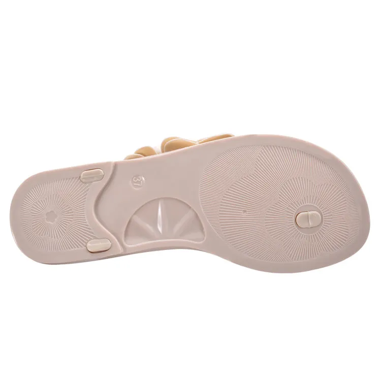 Women's Summer Flip Flops With Flowers