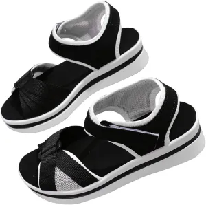 Womens Summer Shoes Plus Size Adjustable Wedge Patchwork Cute Platform Sandals Comfort Beach Shoe Sandal