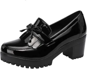 Women's Tassel Loafers, Cute Round Toe High-Heeled Formal Shoes, Women's Casual Shoes, Office Shoes, Oxford Shoes