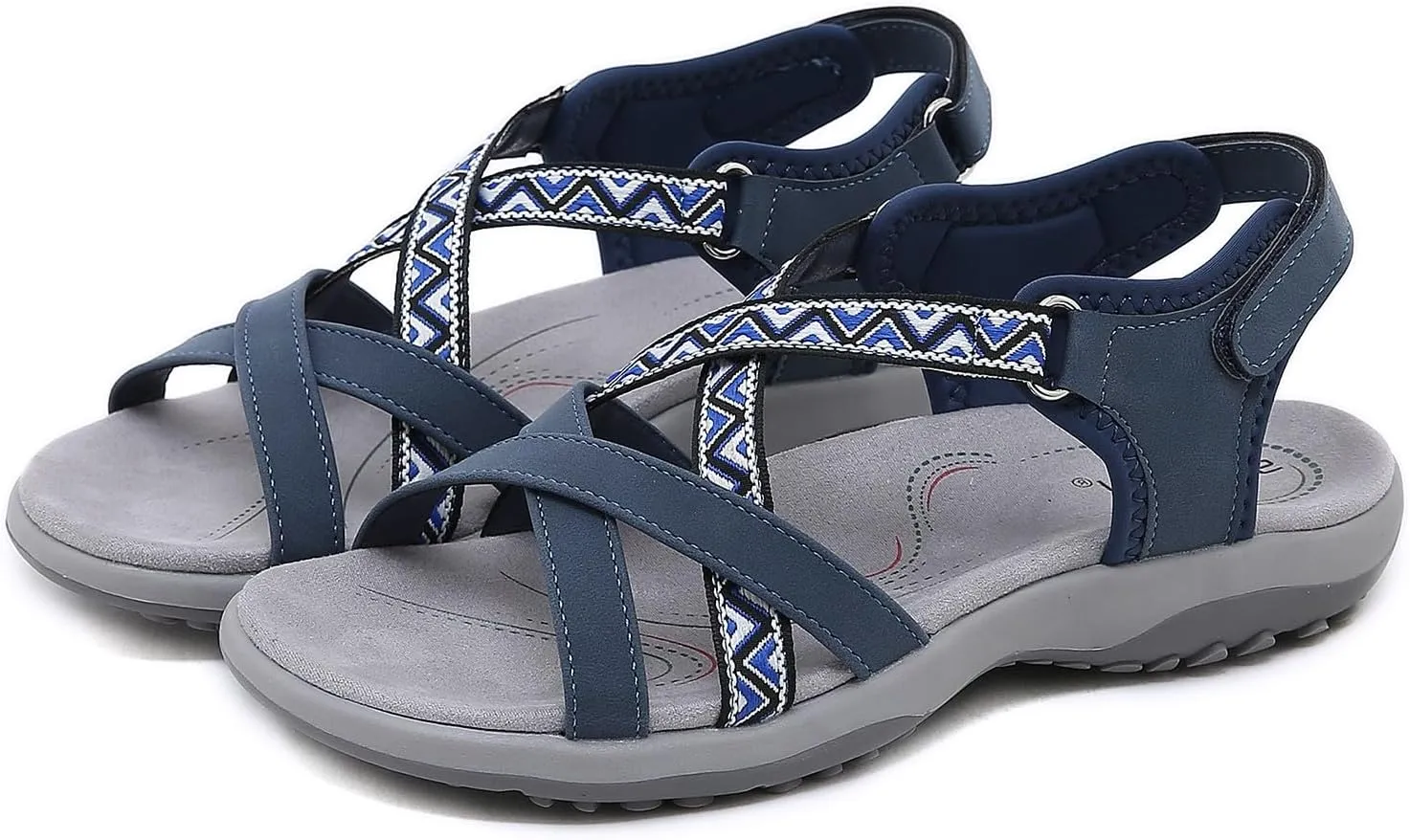 Women's Walking Sandals Womens Flat Comfortable Adjustable Strap Lightweight Platform Sport Sandals