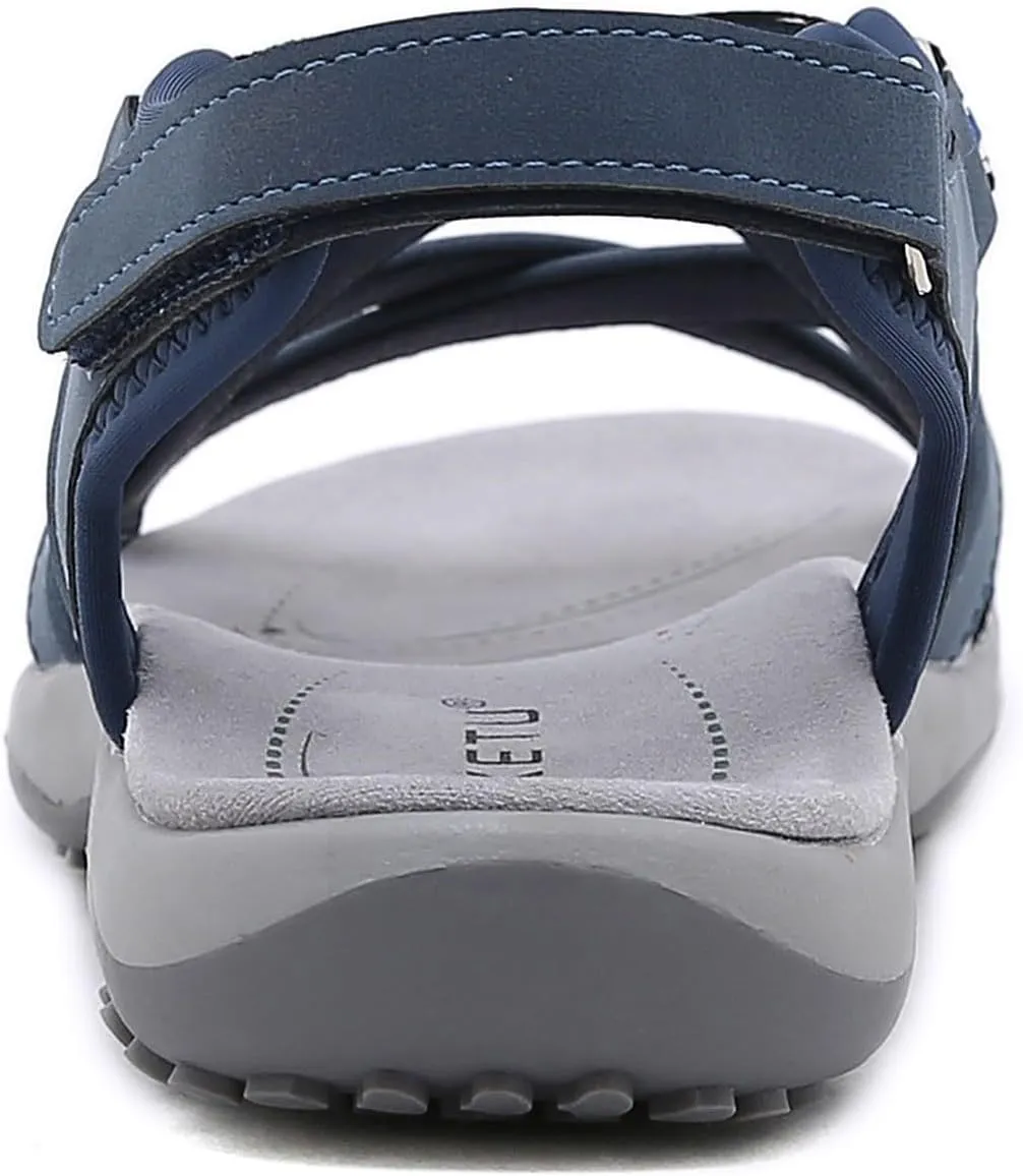 Women's Walking Sandals Womens Flat Comfortable Adjustable Strap Lightweight Platform Sport Sandals