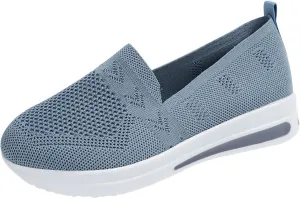 Womens Walking Shoes Sock Sneakers Knit Upper Non Slip Shoes Breathable Lightweight Mesh Platform Athletic Shoes