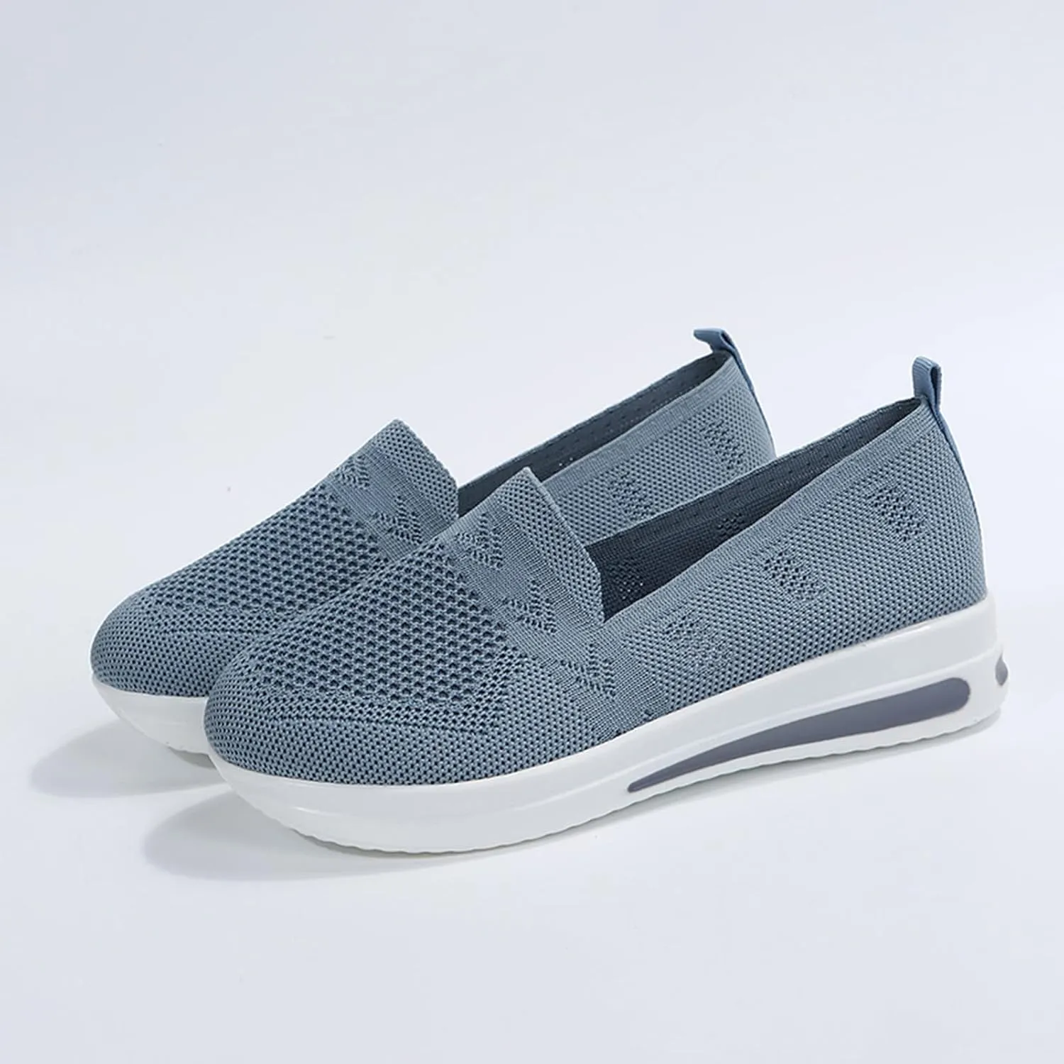 Womens Walking Shoes Sock Sneakers Knit Upper Non Slip Shoes Breathable Lightweight Mesh Platform Athletic Shoes
