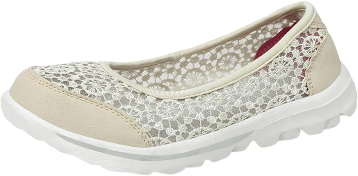 Womens Walking Sneakers Women Lace Up Shoes Flats Casual Shoes Lightweight Work Shoes Breathable Slip Work Trainers