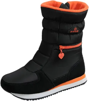 Women's Waterproof Winter Snow Boots Lightweight Warm Faux Fur Lined Mid-Calf Booties Fur Lined WaterProof Warm No-Slip