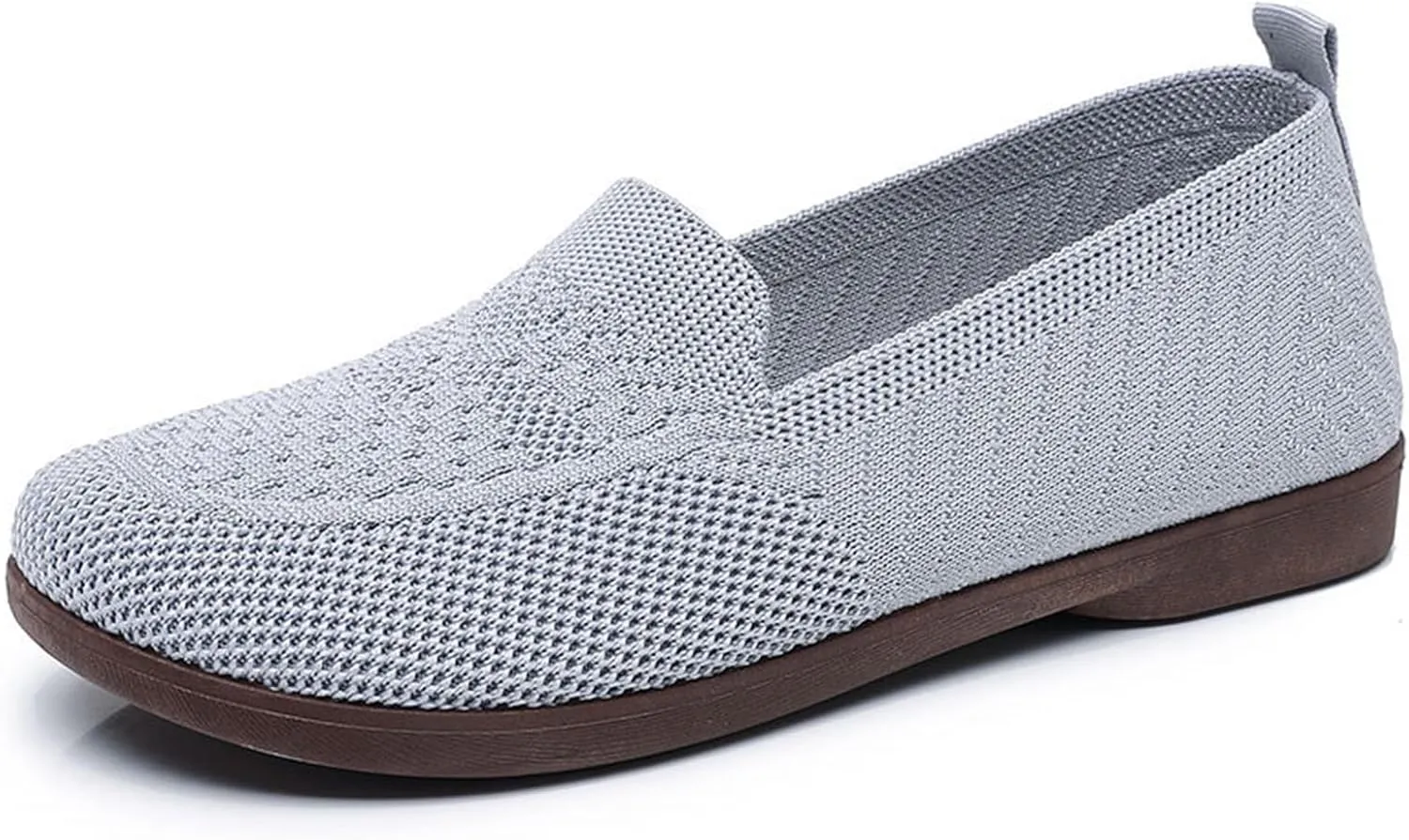 Women's Woven Orthopedic Breathable Soft Shoes Arch Support, Mesh Anti Slip Sports Shoes Comfortable Low Heel Slip on Sneaker