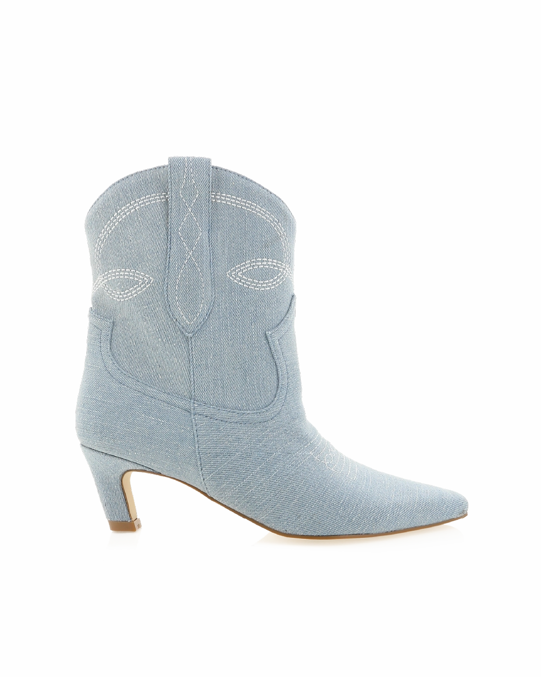 High-Quality Leather XYLINA - MID BLUE DENIM