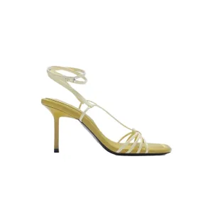 Zara Yellow Strappy Heeled Sandals Size EU 39 / UK 6 / US 8