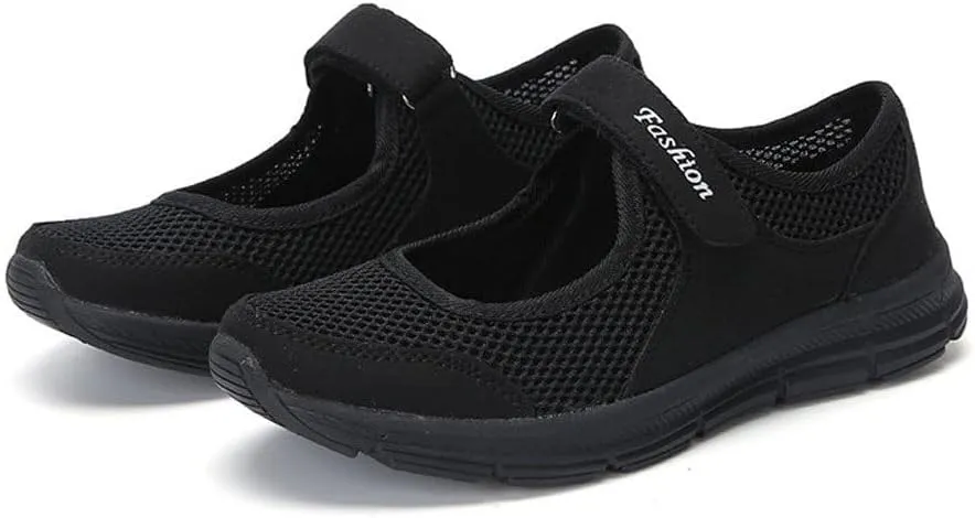 ZDLJYL Women's Casual Walking Sneakers Lightweight Breathable Flat Sports Shoes Non Slip Mesh Fitness Running Sports Shoes
