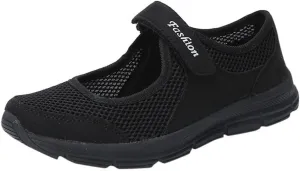 ZDLJYL Women's Casual Walking Sneakers Lightweight Breathable Flat Sports Shoes Non Slip Mesh Fitness Running Sports Shoes