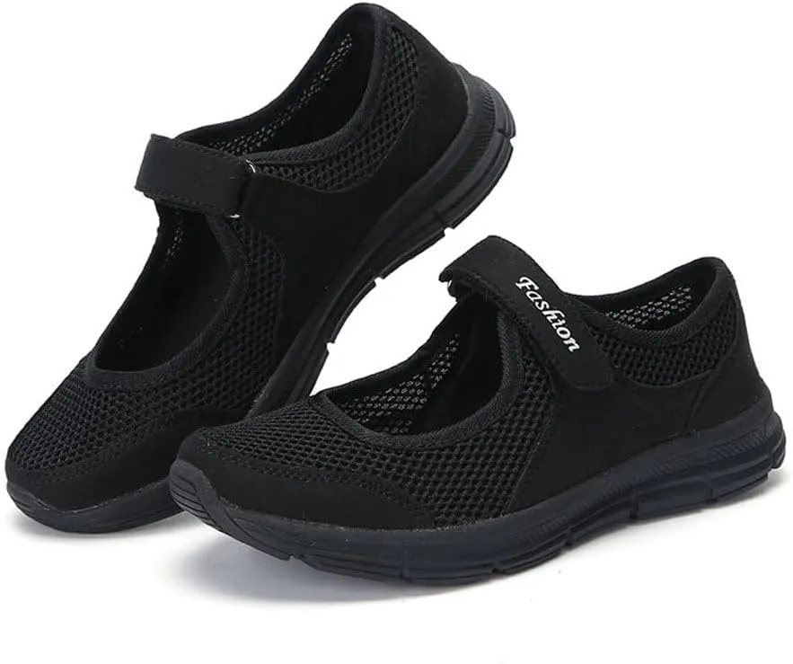 ZDLJYL Women's Casual Walking Sneakers Lightweight Breathable Flat Sports Shoes Non Slip Mesh Fitness Running Sports Shoes