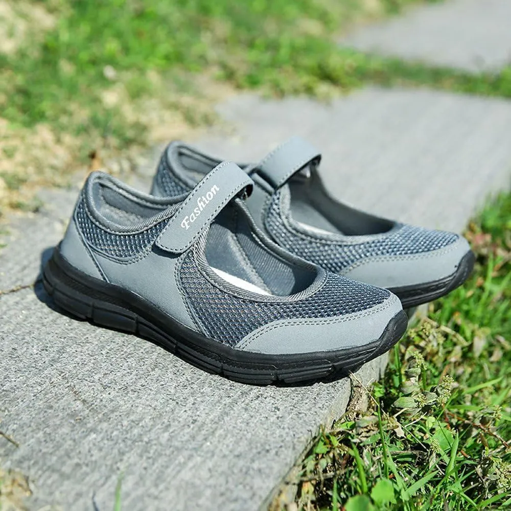ZDLJYL Women's Casual Walking Sneakers Lightweight Breathable Flat Sports Shoes Non Slip Mesh Fitness Running Sports Shoes
