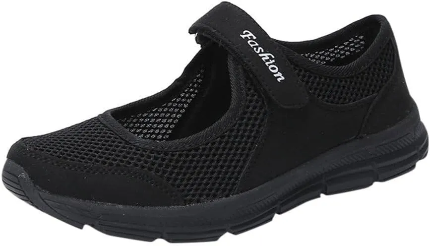 ZDLJYL Women's Casual Walking Sneakers Lightweight Breathable Flat Sports Shoes Non Slip Mesh Fitness Running Sports Shoes